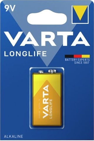 Varta Longlife Power Alkalin 9 Volt Pil Tekli