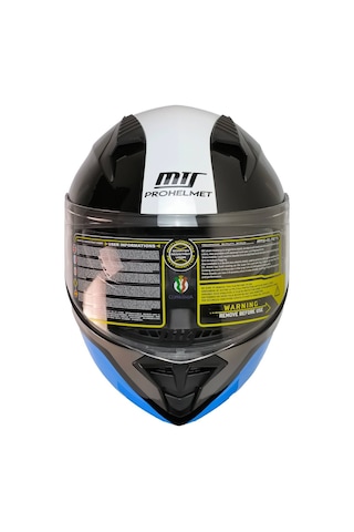 Motoanl Güneş Vizörlü Ece 22.06 Sertifikalı New Motor Kaskı V2 Wx91 Siyah Mavi