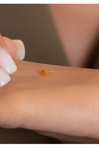 14 Ayar Altın Çiçek Model Geçmeli Hızma Sarı 64489483