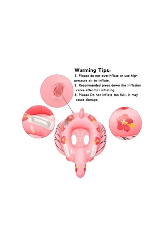 0-4 Yaş Pembe Figürlü Bebek Şişme Deniz Simidi, Çocuk Deniz Can Simidi, Tutmalı Can Simidi Pembe