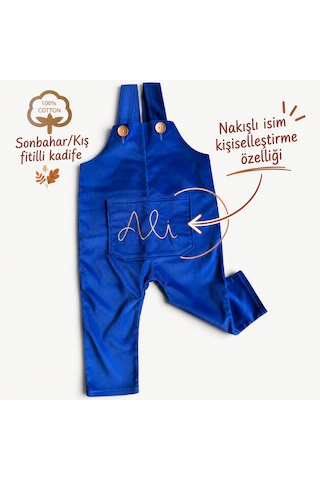Bebe Bahçıvan Salopet Mavi