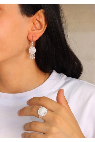 Sallantılı Bereket Model 925 Ayar Gümüş Telkari Kadın İkili Set 201024673 Gümüş