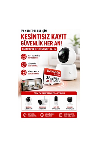 Lexroo 32gb Hafıza Kartı Mini Kamera Ev Araç Güvelik Kamerası Uyumlu Telefon Micro Sd Class10