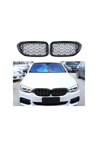 S-dizayn Bmw 5 Serisi G30/g38 Ön Panjur Böbrek Parlak Siyah Çerçeveli Krom Diamond Model 2017 Üzeri