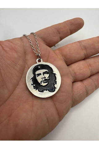 Che Guevara Yuvarlak Figürlü Unisex Kolye Özgürlük, Cesaret Ve Adaletin Simgesi Çok renkli