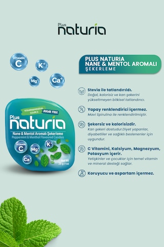 Nane & Mentol Aromalı Stevialı Şekerleme