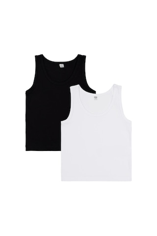 Civil Boys Siyah-beyaz 2-12 Yaş Erkek Çocuk 2'li Atlet - Standart