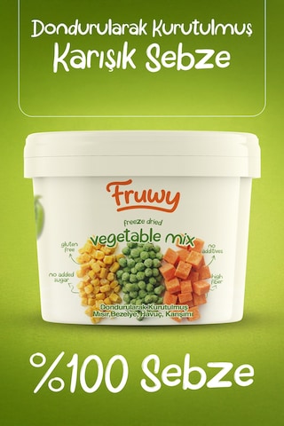 Freeze Dried Sebze Mix Kova Dondurularak Kurutulmuş Sebze Mix Diğer