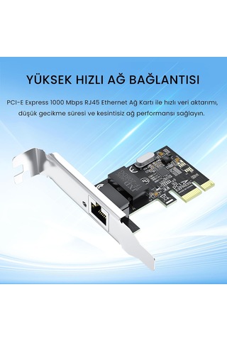 Lexroo Pcı-e Express 1000 Mbps Gigabit Harici Rj45 Ethernet Ağ Kartı