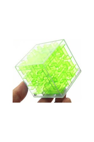 Demir Bilyeli Labirent Zeka Küpü Akıl Küpü Küp - Yeşil