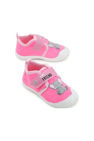 Gezer Kız Çocuk Kışlık Tek Cırt Cırtlı Ayarlanabilir Rahat Taban Ev, Bahçe, Okul, Kreş Panduf Ayakka Fuşya