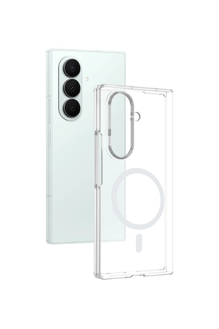 Samsung Uyumlu Galaxy Z Fold 8 Ultra Kılıf Kamera Korumalı M-safe Sert Pc Zore Porto Kapak Şeffaf