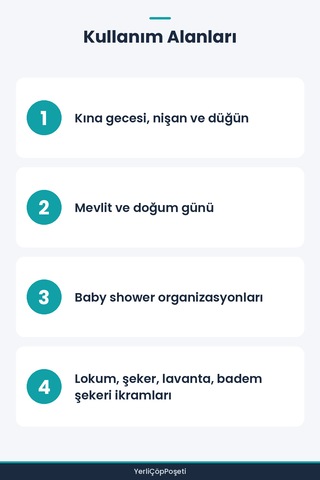 Karton Külah Şeker, Lokum, Kına Kutusu 25'li Paket Standart