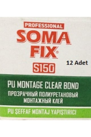 12 Ad 300 Ml Somafıx Montaj Kit Şeffaf Hızlı Şok Yapıştırıcı Bond