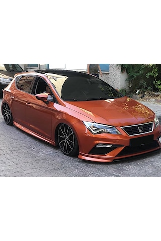 Seat Leon Mk3 Aero Yan Marşpiyel Seti Plastik 2 Adet Mat Siyah 2012-2020 Karlık+ek+bodykit