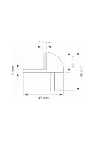 Canex Yer Kapı Tamponu Yarım Ay Zamak-paslanmaz 10 Adet