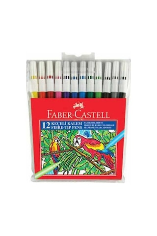 Faber Castell Kuru Sulu Pastel Keçeli 12 Renk 6 Parça Boya Seti