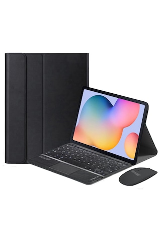 Microcase Samsung Galaxy Tab S10 Lite Uyumlu Bluetooth Touchpad Klavye+bluetooth Mouse+standlı Kılıf-bkk7 Tablet Kılıfı