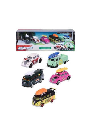 Majorette Volkswagen 5'li Araba Seti Çok Renkli