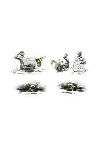 1/35 Rus Tank Mürettebatları 4 Adet Figür Maketi, Meng Hs007