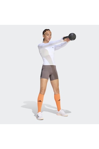 Adidas Primelift Essentials Workout Beyaz Kadın Uzun Kollu T-shirt Kd2211 Beyaz