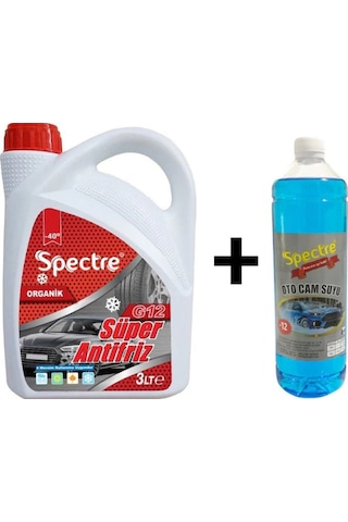 Spectre Süper -40 Antifriz 3 L Kırmızı + -12 Cam Suyu 1 L