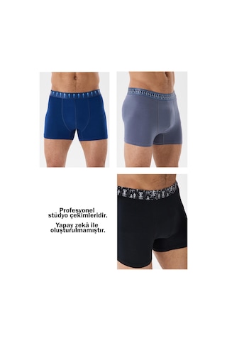 Mutig Tencel Modal Erkek Boxer 6'lı Gri - Siyah