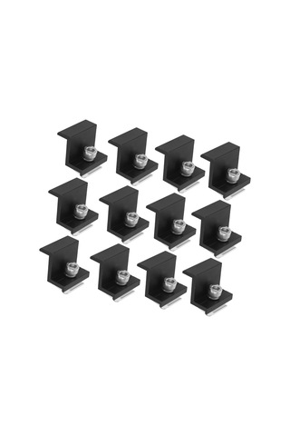 Yaozixa 12 Adet Alüminyum Z Tipi Güneş Paneli Uç Klembi - 45mm, Dayanıklı, Kolay Kurulum, Çiftlik/rv/uzaylar İçin