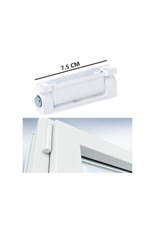 2 Adet Pvc Pimapen Pencere Menteşesi 7,5 Cm Metal Beyaz Mobilya Menteşeleri