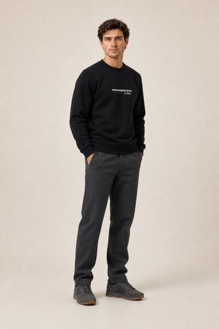 Redline Takes Bisiklet Yaka Kışlık Regular Fit Sweatshirt Siyah