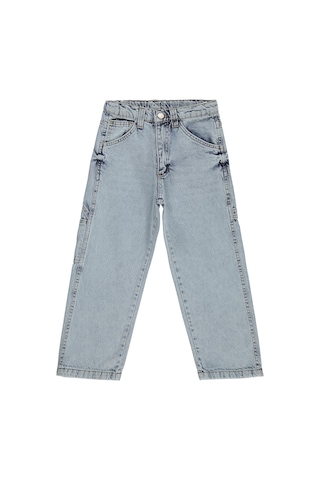 Civil Boys Erkek Çocuk Yan Cepli Baggy Kalıp 6-9 Yaş Pantolon Kot - Mavi Buz Mavi