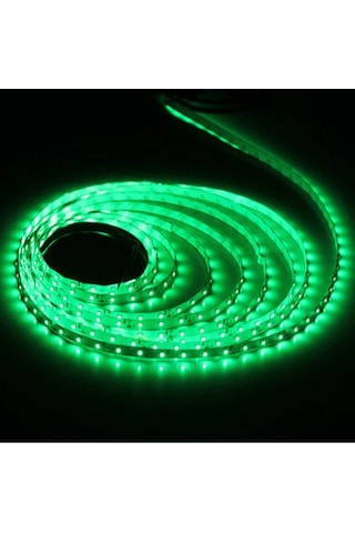 5 Metre Yeşil Smd 3528 Led Şerit Silikonsuz İç Mekan 300 Adet