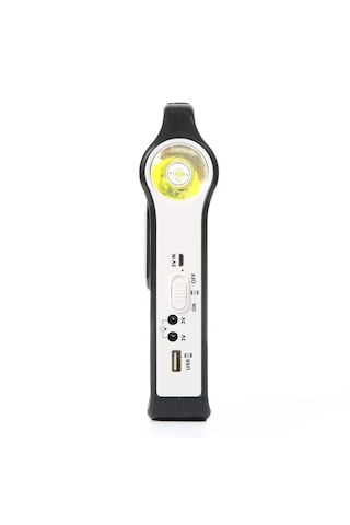 Solar Şarjlı Kamp Feneri Güneş Enerjili Usb Çok Amaçlı Aydınlatma Siyah - Sarı