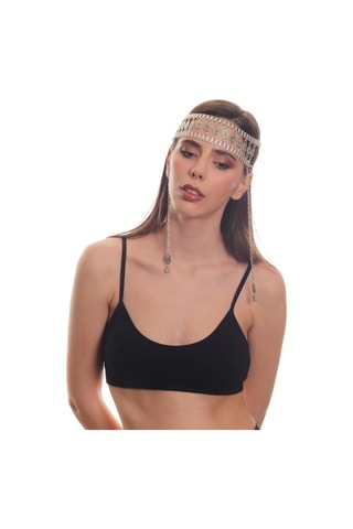 Labalaba Kadın Antik Gümüş Kaplama Zincirli Geniş Bant Tasarım Saç Zinciri Gümüş