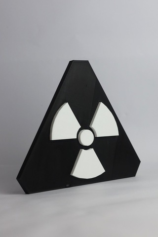 Radyoaktif Dekoratif - 3 Boyutlu Tabela 17cm