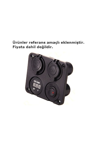 Motoraid 4 Yuvarlak Delikli Pano Montaj Port Plastik Yuva Çakmak Usb Panel