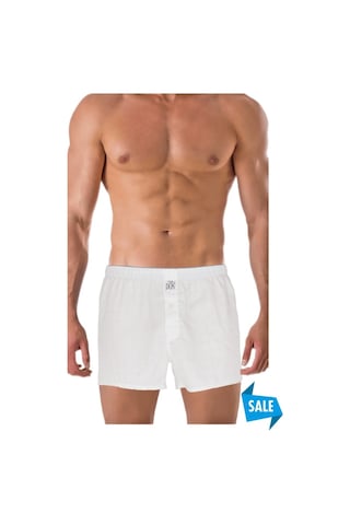 The Don Beyaz Mavi Kareli Yırtmaçlı Boxer