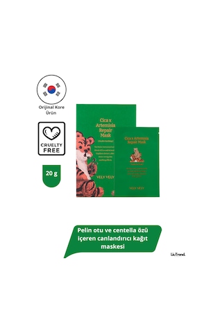 Vely Vely Vely Velycica X Artemisia Repair Mask 1ad Pelin Otu Ve Centella Özü Canlandırıcı Maskesi