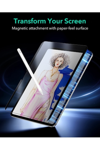 Apple Uyumlu iPad Pro 11 M5-m4-m2-m1 2024 Paper Feel Kağıt Hissi Tablet Ekran Koruyucu