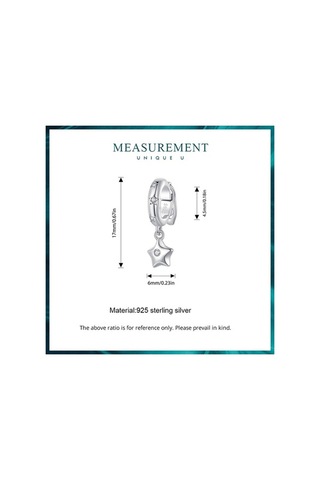 Fastbuy Gümüş Kaplama Platin Pentagram Spacer Boncuk, Renkli Uydurma Boncuklar Çok Renkli