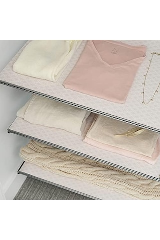 Brand Lüks Kumaş Astarlar, Yapışkan Olmayan Çekmece Ve Raf Astarı, Çok Fonksiyonlu Koruyucu Astar, 45,72 Cm X 4', Savoire Soluk Gri, 1 Rulo Paket