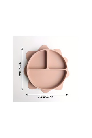 Eğlenceli Ve Renkli Çizgi Film Güneş Şeklindeki Gıda Sınıfı Silikon Bebek Bölücü Tepsi