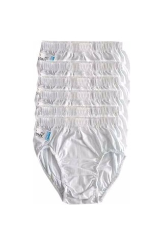 Berrak Erkek Çocuk Slip Külot - 6 Adet Beyaz