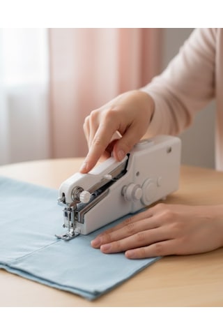 El Tipi Mini Dikiş Makinesi Perde Ve Kıyafet Tamiri İçin Standart