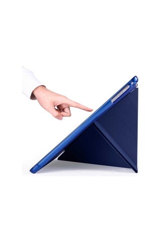 Apple Ipad 9.7" 2018 Kılıf Kalem Bölmeli Tri Folding Smart Katlanabilir Standlı 360 Tam Koruma Kapaklı Kılıf