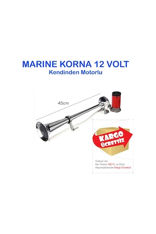 Gemi-Tır Kornası Marine Korna 12Volt Nikelaj Gemi-Tır Kornası Marine Korna 12Volt Nikelaj