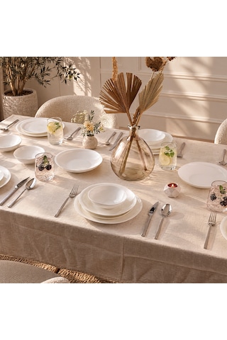 Aryıldız Venice White 24 Parça 6 Kişilik Yemek Takımı Renkli