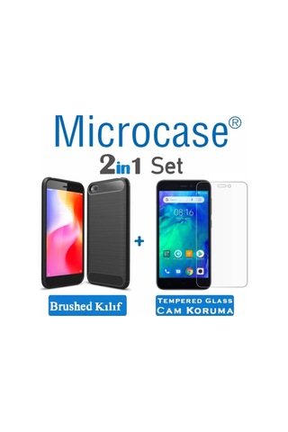 Microcase Xiaomi Redmi Go Brushed Carbon Kilif + Cam (Seç) 364731802