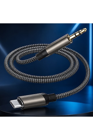 Usb-c Audio Adaptör Kablosu Kulaklık Ve Araç Ses Sistemi Uyumlu 1 Metre