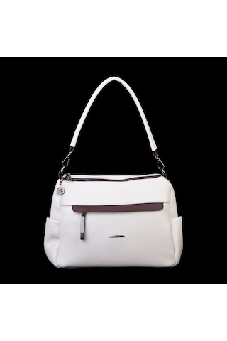 Nas Bag Çok Gözlü Yumuşak Ve Hafif Yapılı Çift Askılı Omuz Ve Çapraz Çanta 30x24 Cm Krem Kahve Victoria